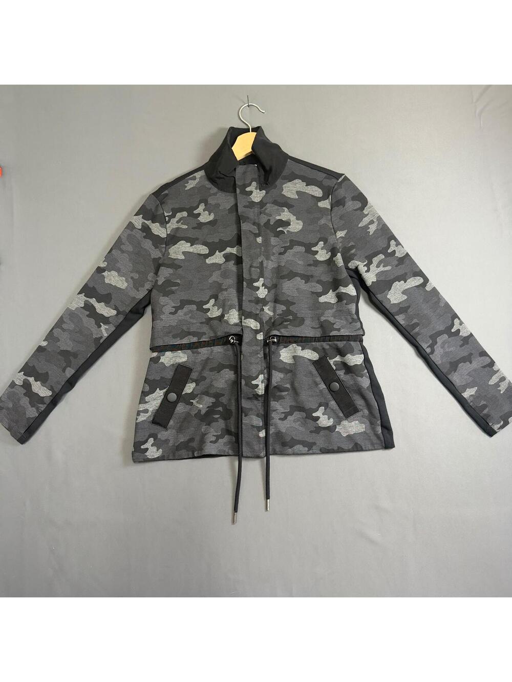 Cabi Camouflage Long Sleeve Gray Black Size Jacket Heather Gray Medium